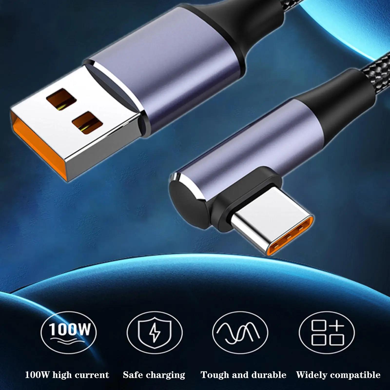 TYPE-C ޴ ʰ   ̺, 0.5m USB 100W, 90   , ϰ   ׼ O8C3